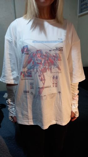 Customer photo review of Harajuku Style "Battle Maiden" Anime Girl Tee With Sleeves