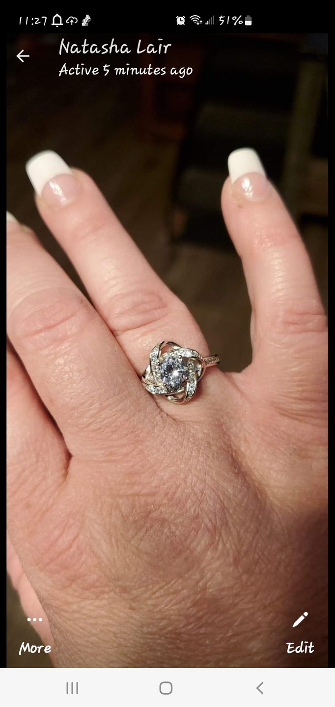 Customer photo review of Daughter | I Held You First | Love Knot Ring