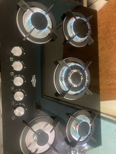 Customer photo review of Parrilla de Gas Empotrable 5 Quemadores Cristal Templado