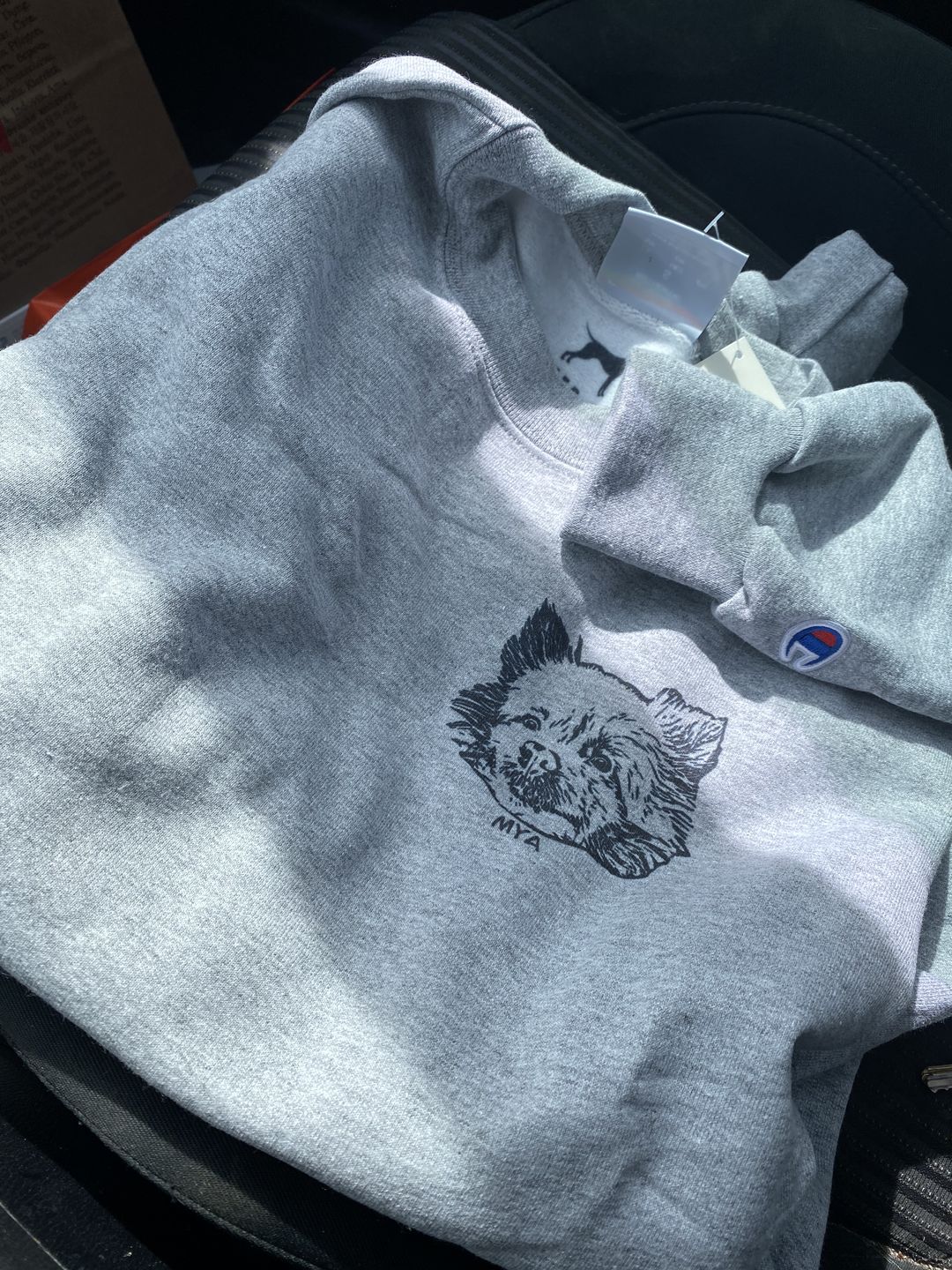 Customer photo review of Custom Pet Crewneck Sweater