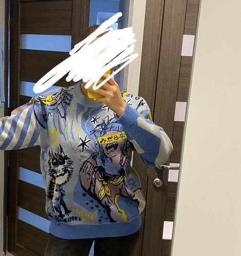 Customer photo review of Harajuku Style "Crazy" Knit Sweater