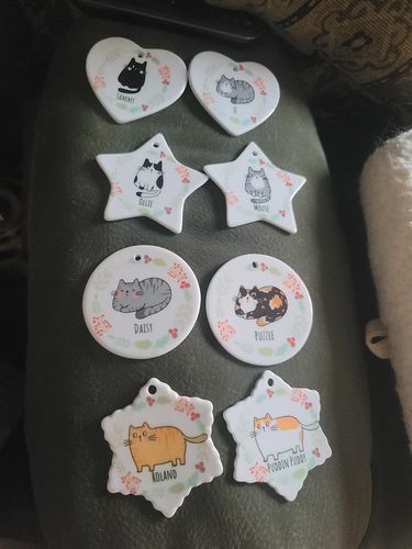 Customer photo review of Personalized Cat Ornament