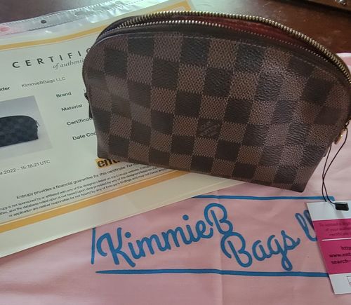 Customer photo review of PRELOVED Louis Vuitton Damier Ebene Pochette Cosmetics Pouch CA4111 050722