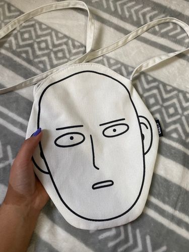 Customer photo review of Harajuku Style One Punch Man Saitama Crossbody Bag