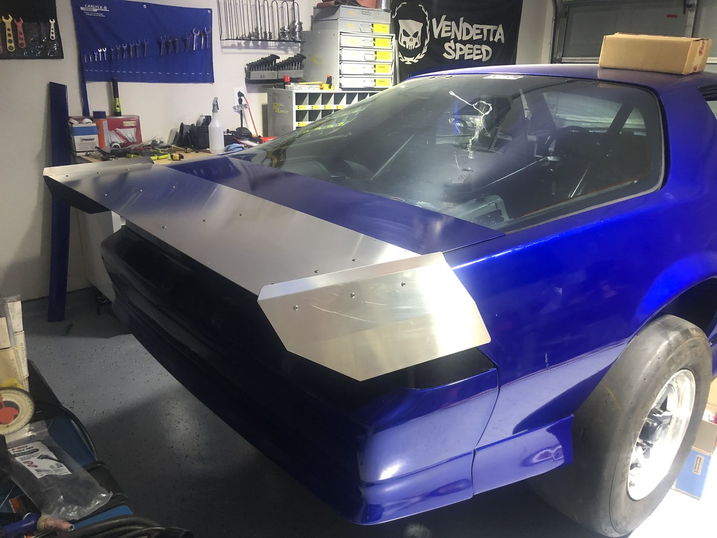 Customer photo review of 1982-92 Chevy Camaro Aluminum 15" Strutless Drag Wing 31-170