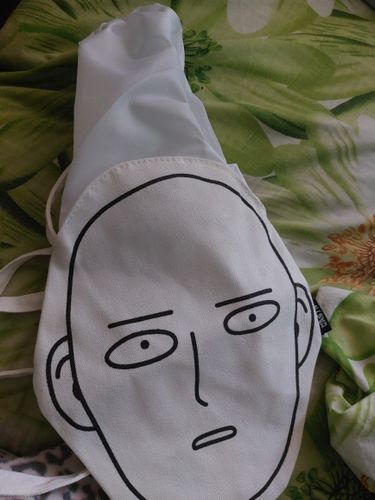Customer photo review of Harajuku Style One Punch Man Saitama Crossbody Bag