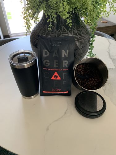 Customer photo review of Whole Bean Medium Roast Coffee