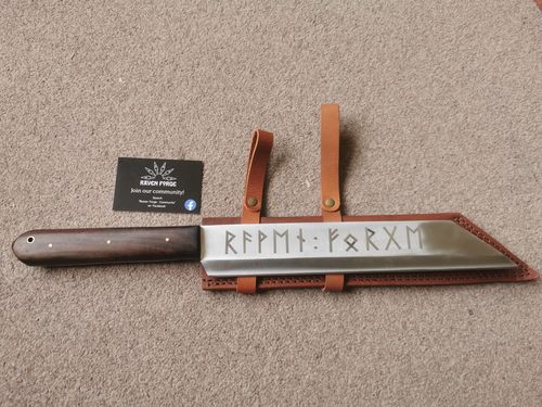 Customer photo review of The Raven Forge Runed Seax