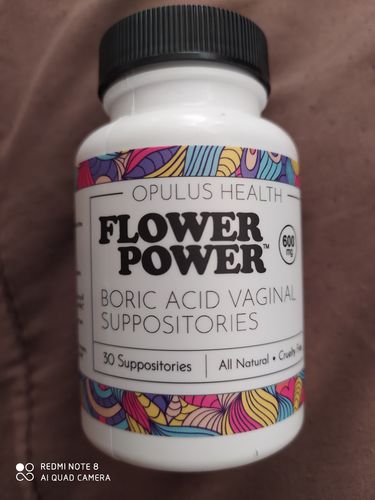 Customer photo review of Flower Power® Boric Acid Suppositories for Odor and Balance (30ct/ea)