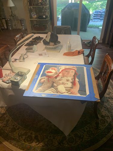 Customer photo review of Custom Paint By Numbers Kit - Upload Your Photo - Brush Set Included