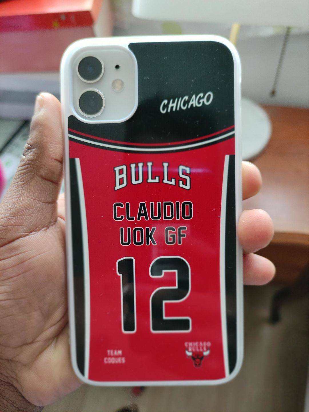 Customer photo review of Coque basket NBA CHICAGO BULLS personnalisable - TEAMCOQUES