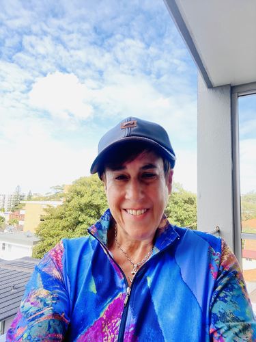 Customer photo review of Corsican Long Sleeve Polo in Landscape Print