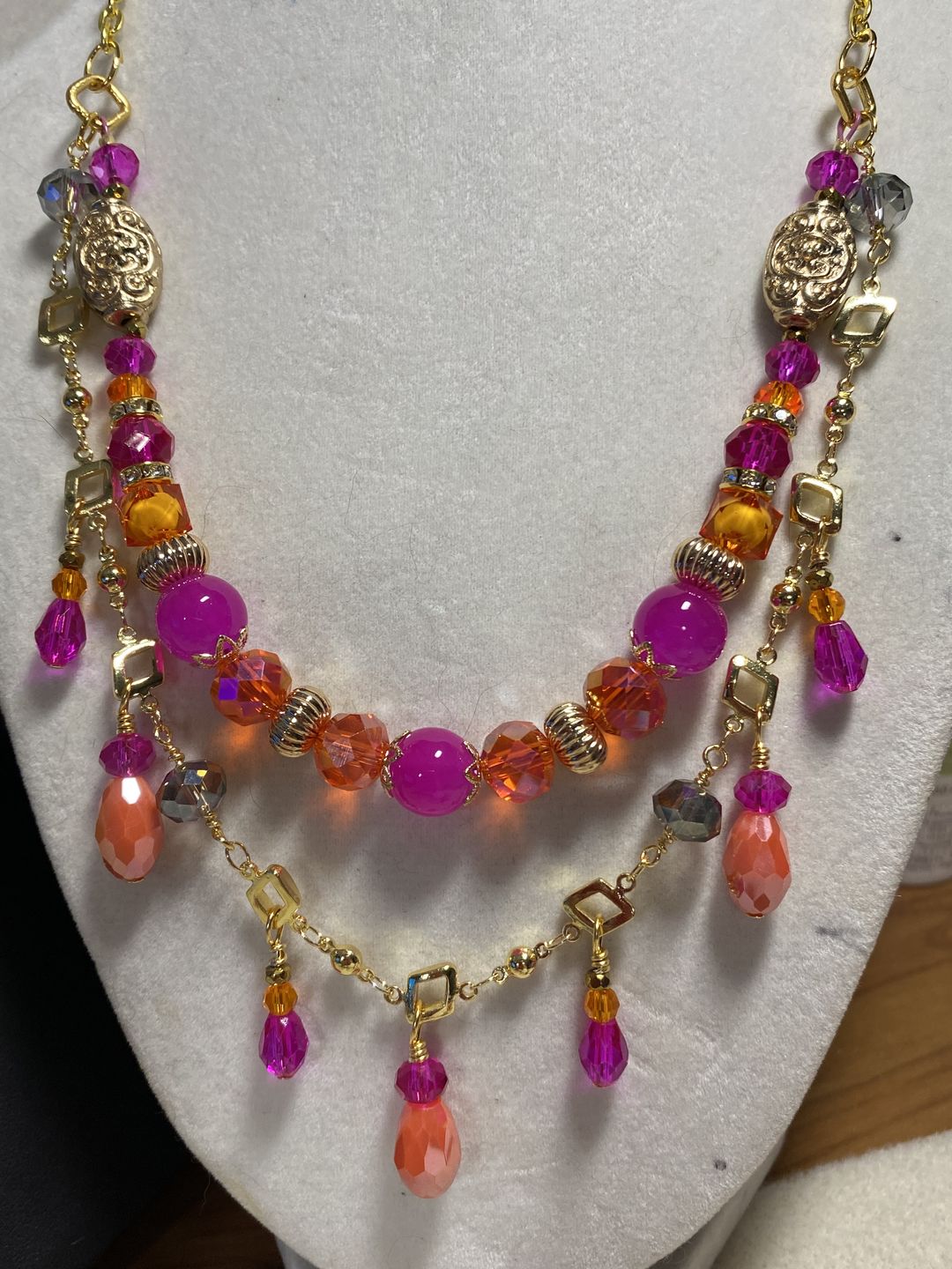 Customer photo review of Mini Bead Mix in Pink Dragonfruit