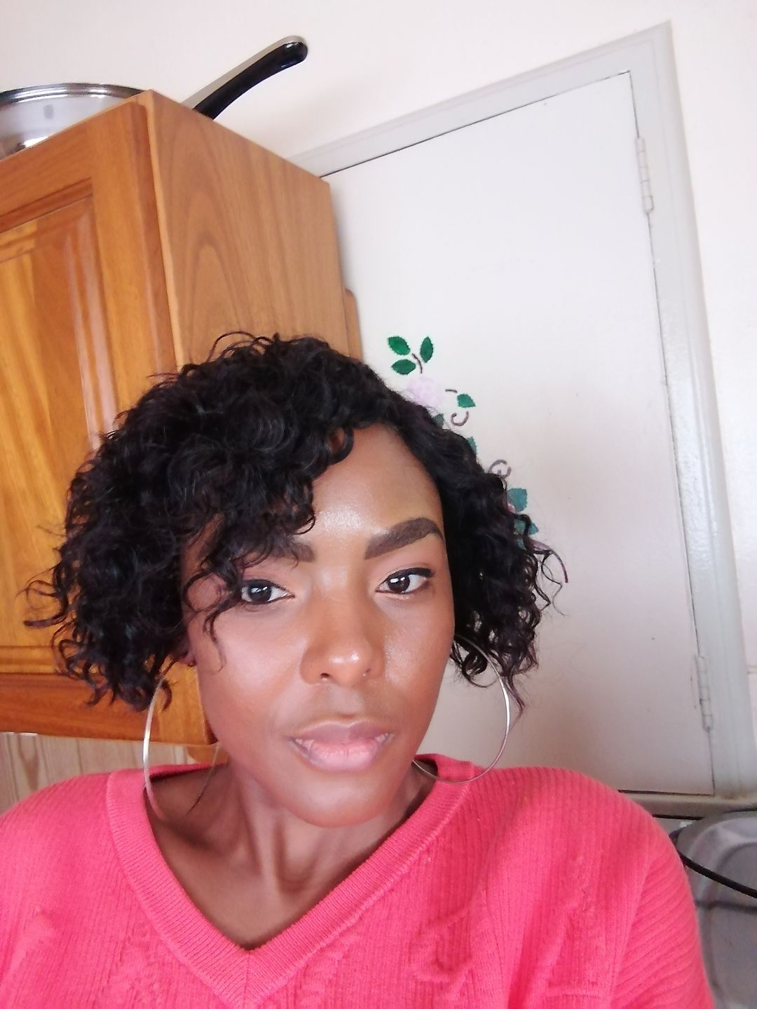 Customer photo review of HD Kinky Curly Wig