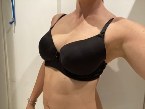 Customer photo review of FOREVER YOURS JET BLACK CONTOUR NURSING BRA - FLEXI UNDERWIRE