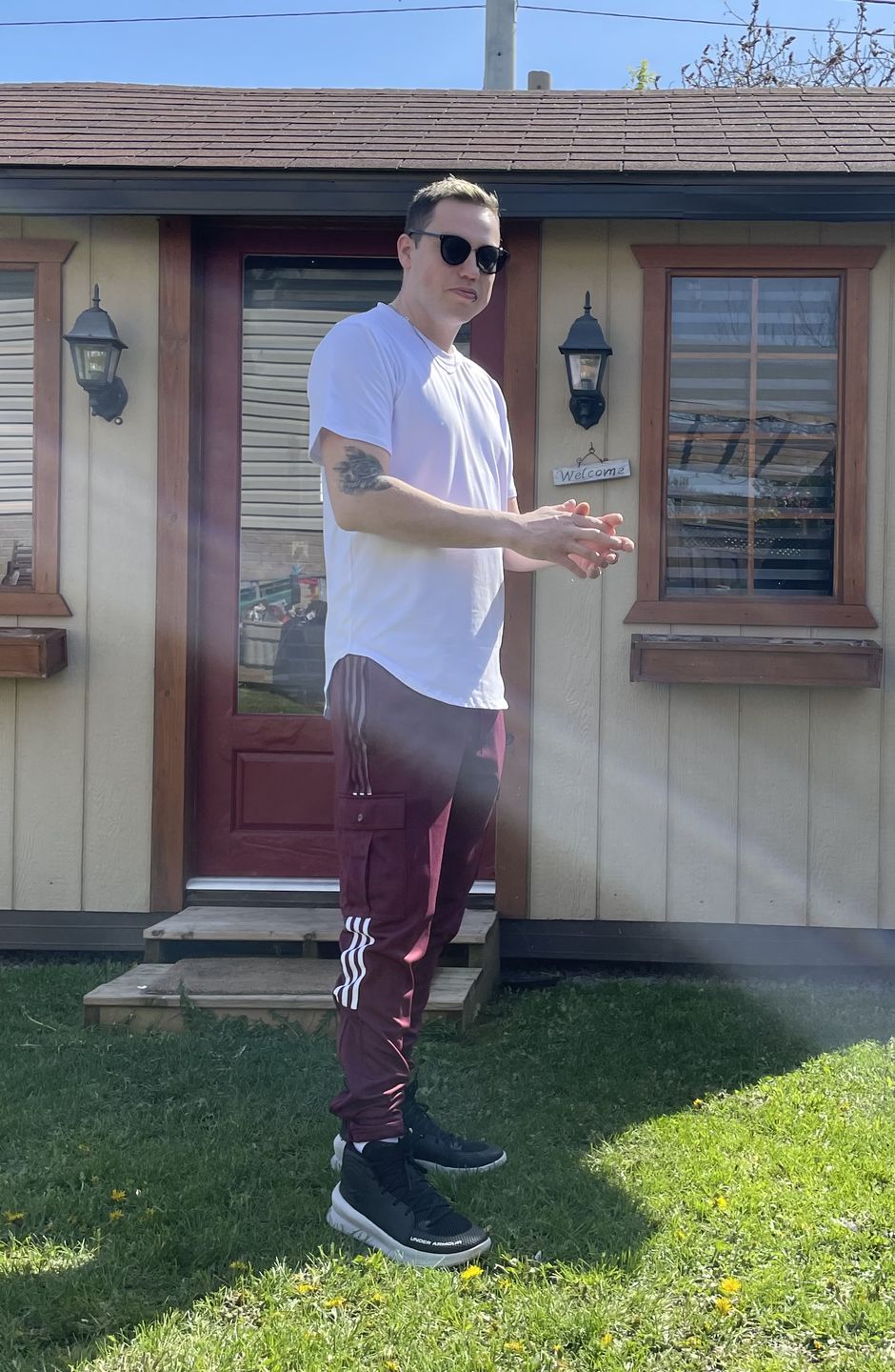 Customer photo review of Solid Color Basic T-Shirts