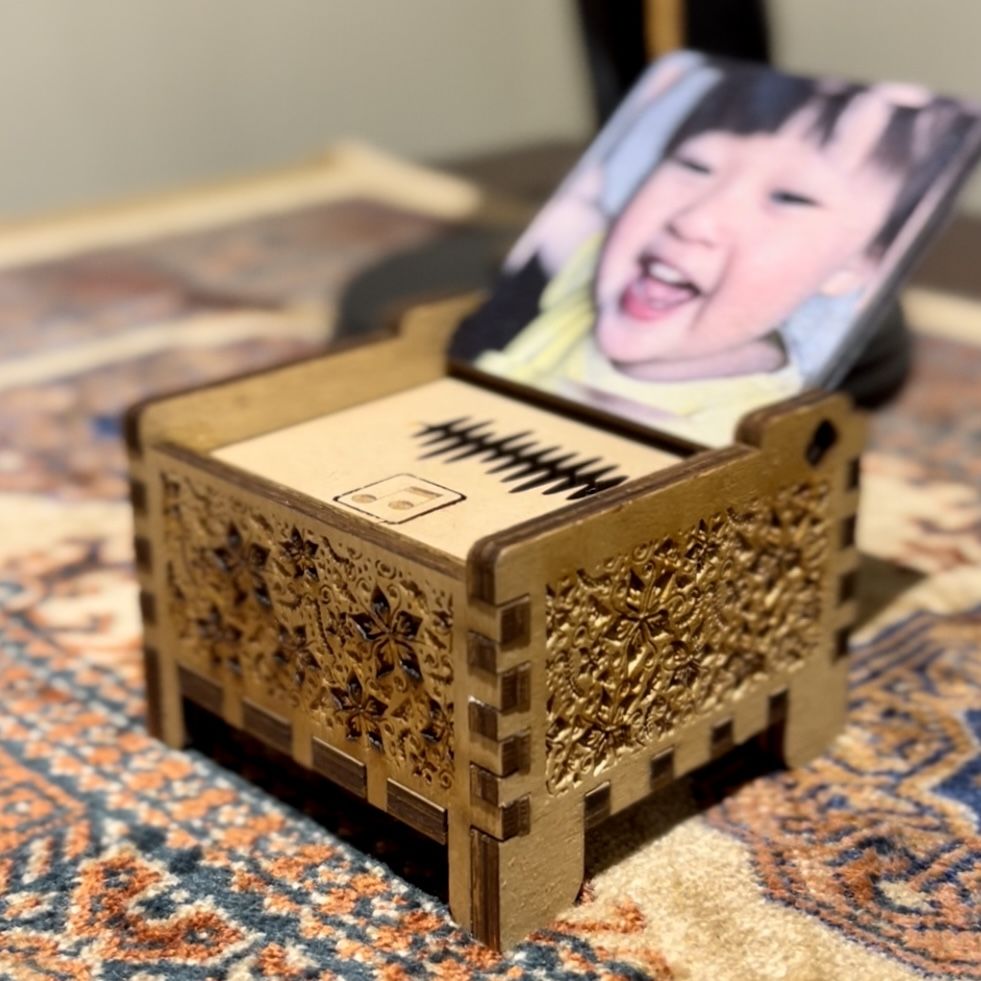Customer photo review of Custom Digital Music Box - Any song, tune, or voice