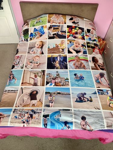 Customer photo review of Multi-Tile Photo Montage Upload Blanket
