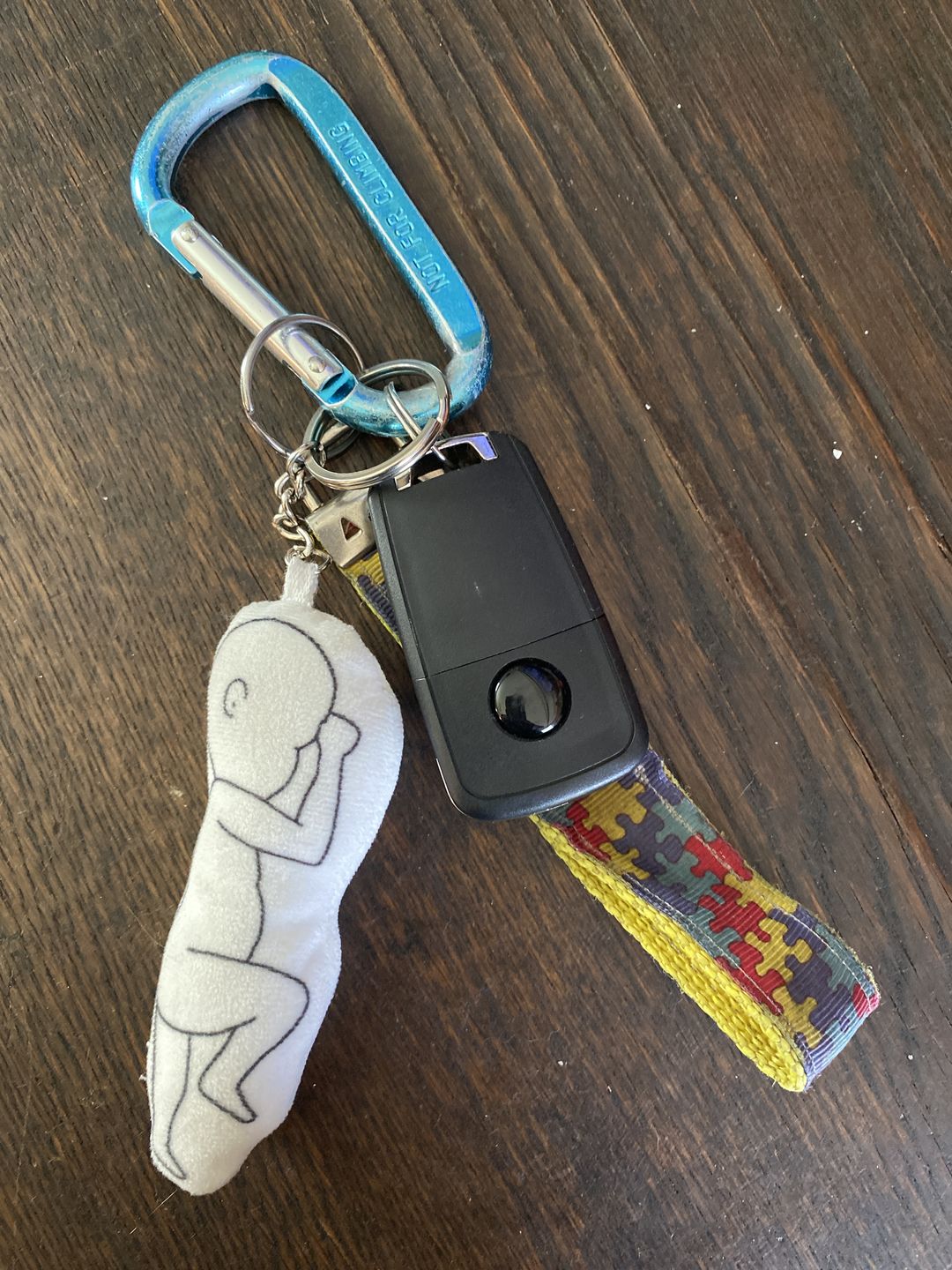 Customer photo review of Birth Pillow Keychain