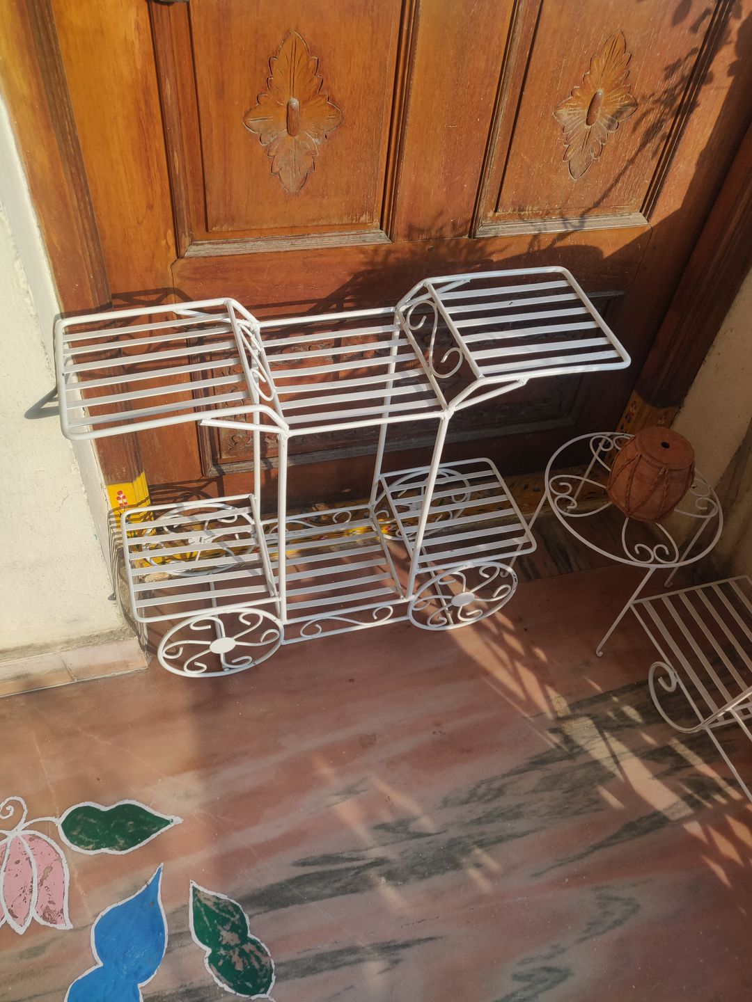 Customer photo review of 6-Tier Cart Planter Stand, Outdoor Flower Rack