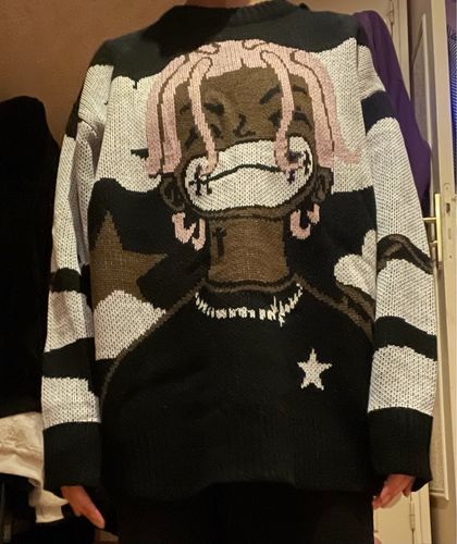 Customer photo review of Harajuku Style Anime Rapper Knit Sweater