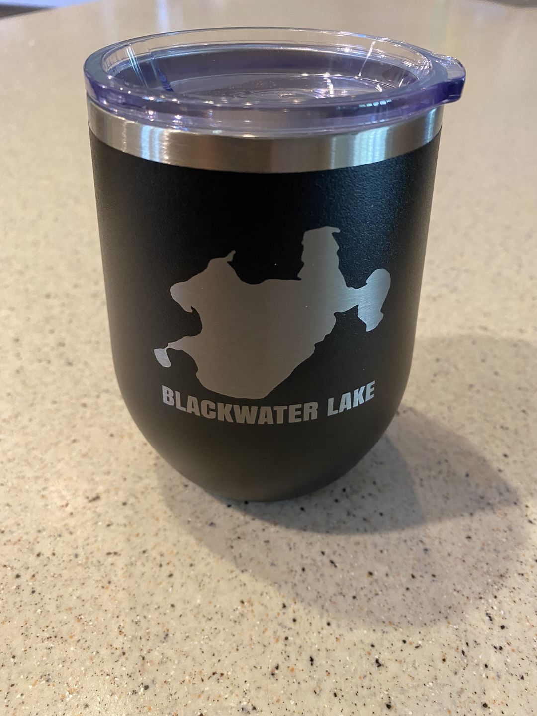 Customer photo review of Custom Lake Wine Tumbler