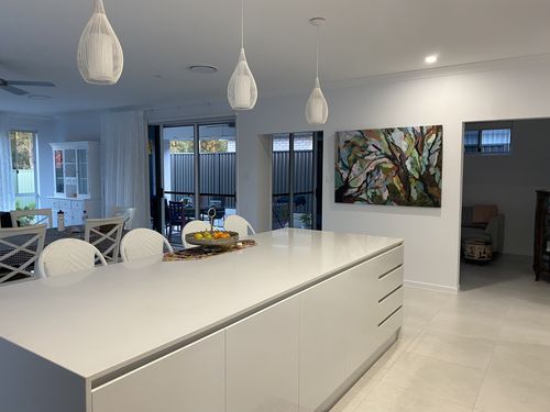 Customer photo review of Hand-Finished Eucalypt Forest -  Original Abstract Australian Bush Nature Painting Stretched Canvas Wall Art Print