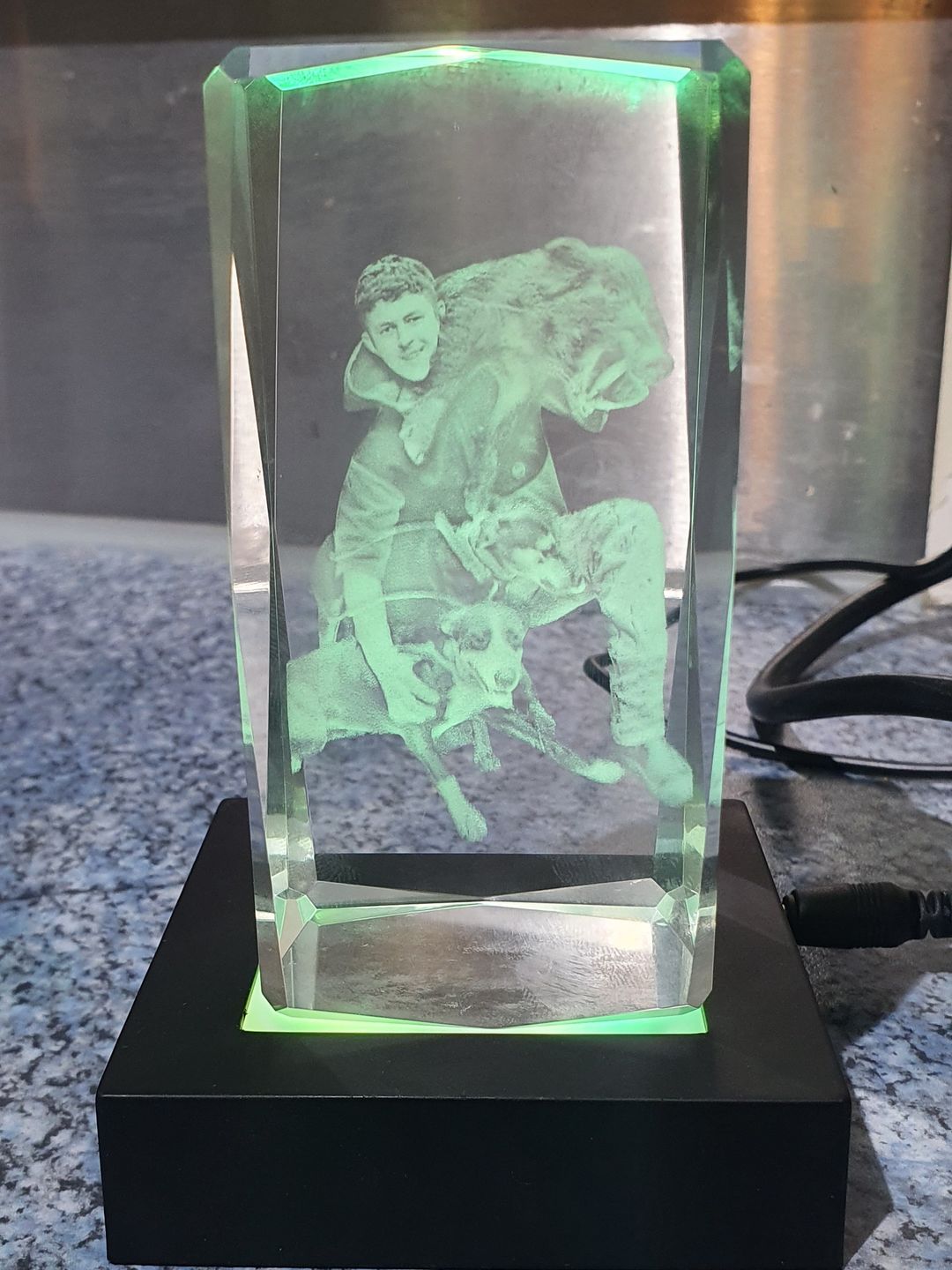 Customer photo review of Crystal Rectangle - 50mm x 100mm x 50mm