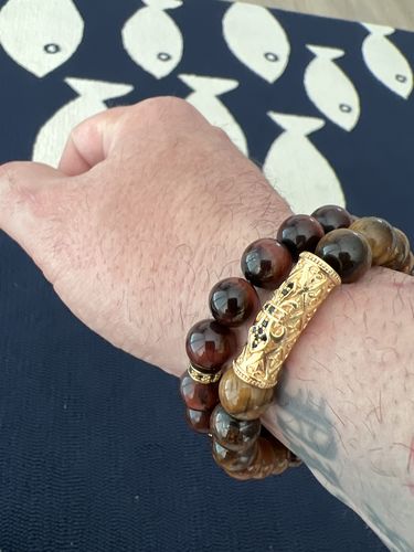 Customer photo review of Natural Gemstone good luck reiki bracelets