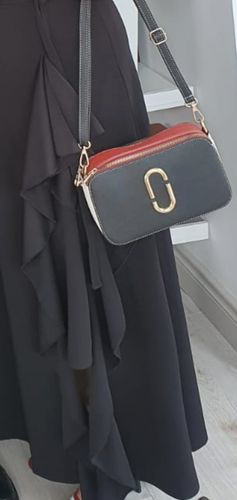 Customer photo review of Lauren Black And Red Crossbody Bag