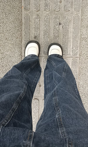 Customer photo review of Mercury Rising Wide Jeans