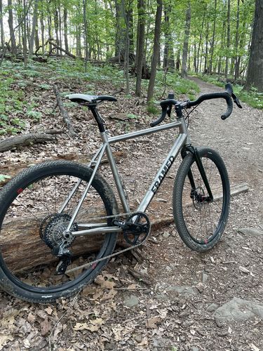 Customer photo review of Basswood Titanium Gravel Bike w/ Carbon Wheels