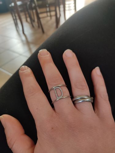 Customer photo review of Anello con lettera