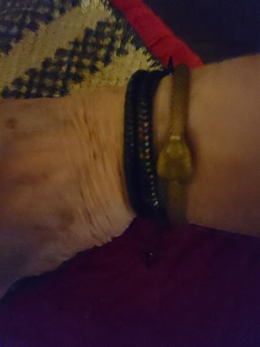 Customer photo review of Brass Ouroboros Bracelet