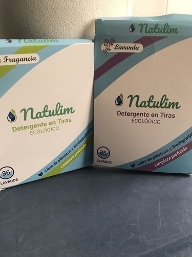 Customer photo review of Eco-Tiras de Detergente 40 lavados Natulim
