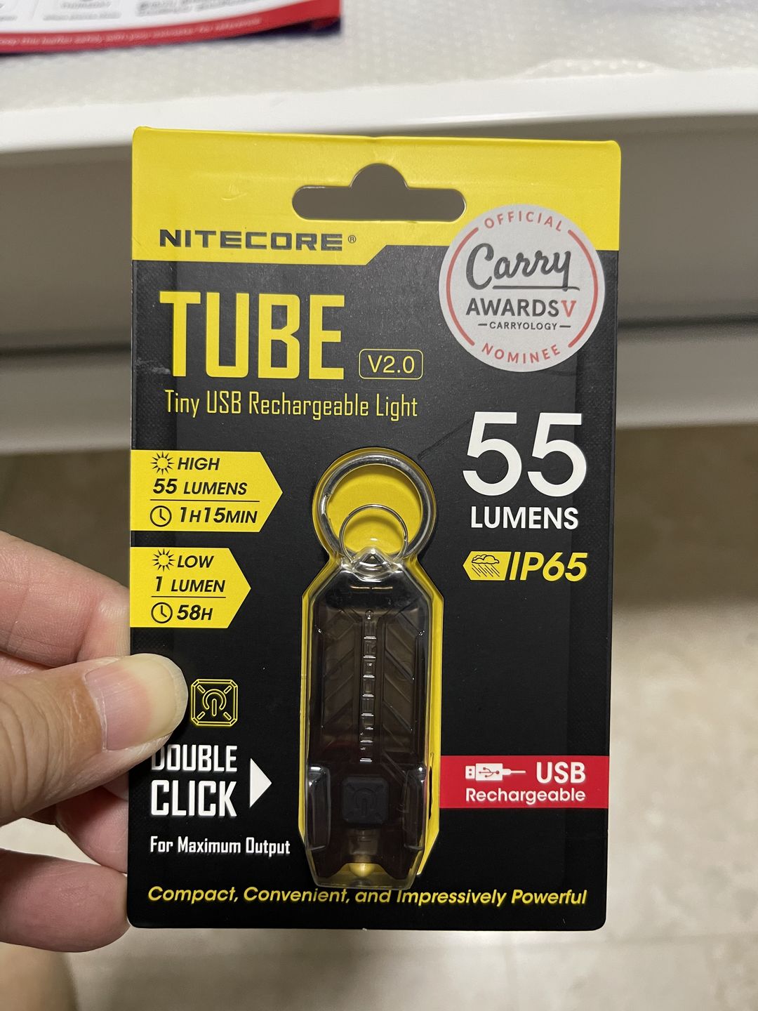 Customer photo review of Tube 2.0 - 55 lumens