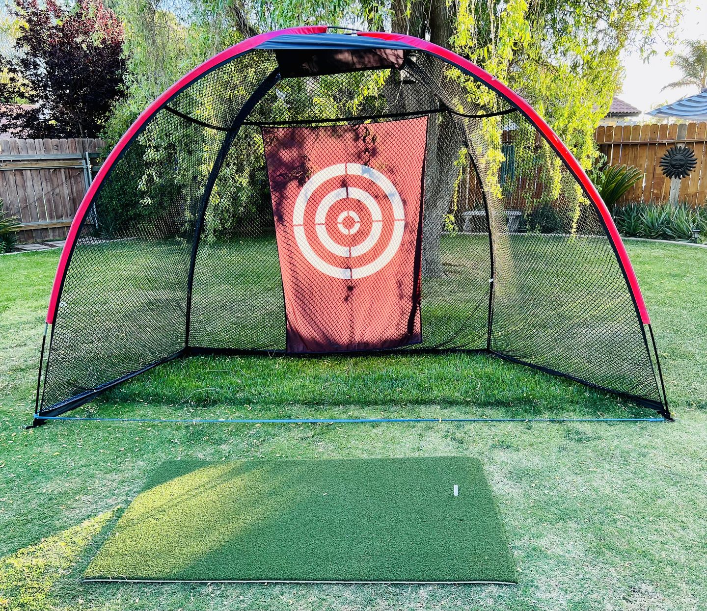 Customer photo review of FairwayHero Golf Mat | Portable Golf Hitting Practice Mat