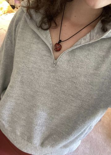 Customer photo review of Carnelian Net Pendant