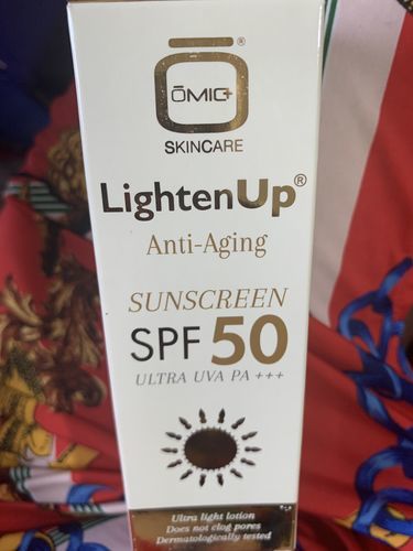 Customer photo review of LightenUp Anti-Aging Sunscreen SPF 50