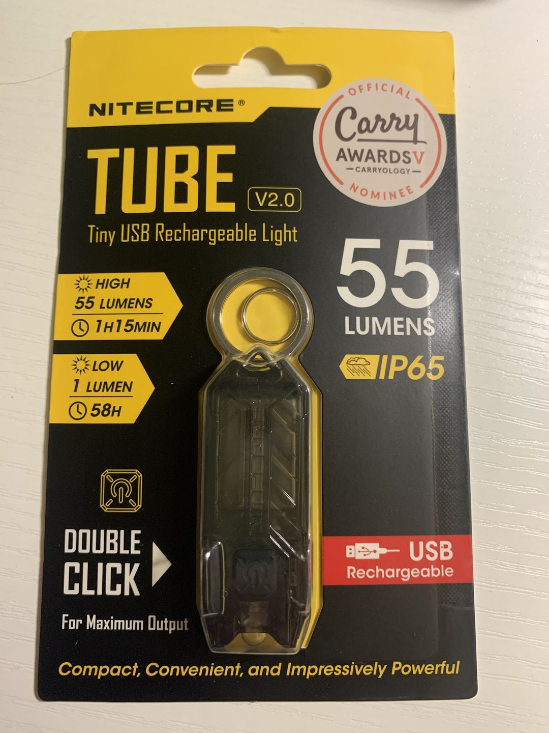Customer photo review of Tube 2.0 - 55 lumens