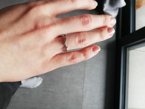 Customer photo review of Minimalistischer Ring der Lebenslinie