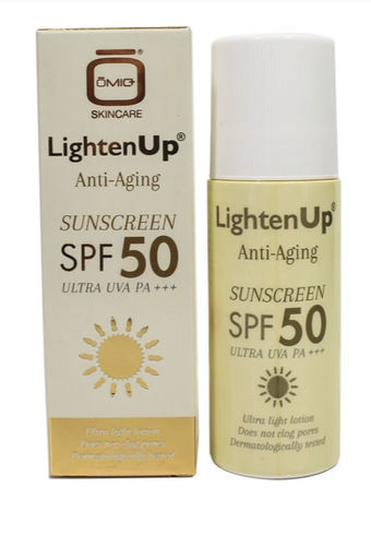 Customer photo review of LightenUp Anti-Aging Sunscreen SPF 50