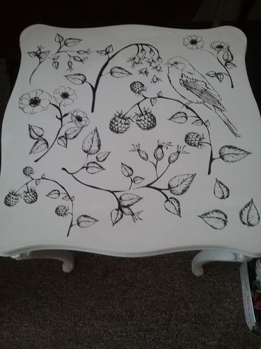 Customer photo review of Birds and Branches - Mesh Stencil 18x18