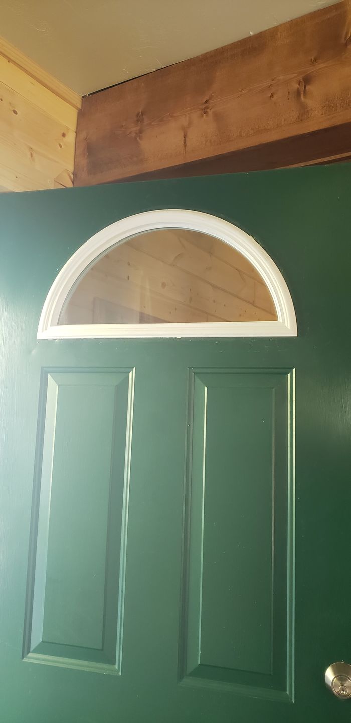 Customer photo review of Clear 1 Lite Glass and Frame Kit (Fanlite 22" x 10" Glass Size)