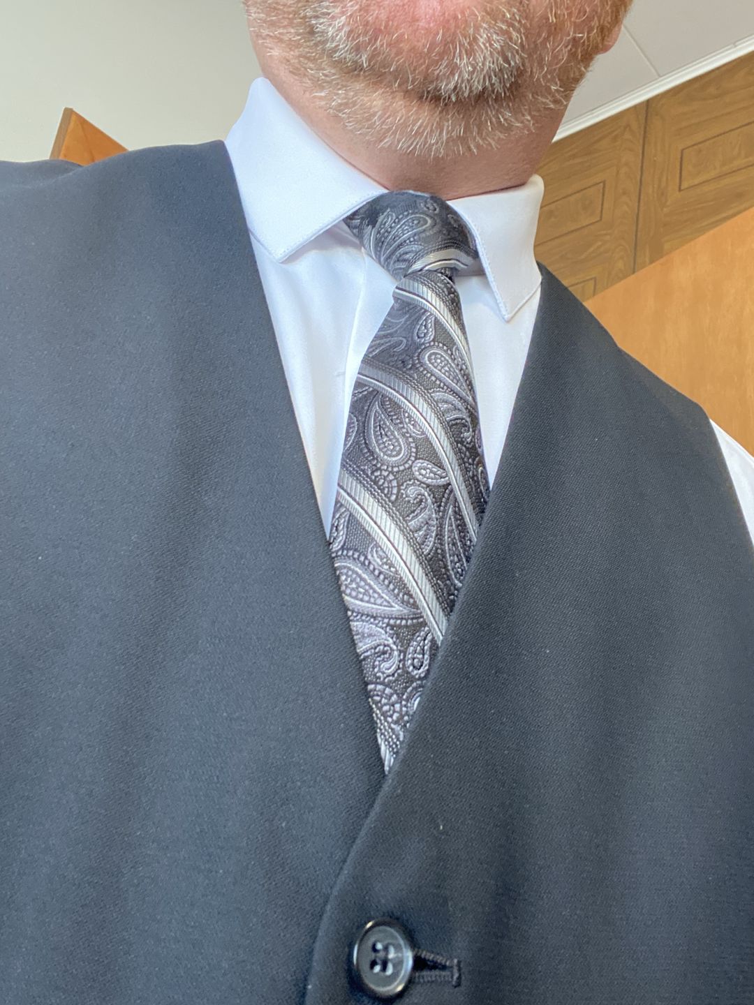 Customer photo review of Phenom Professional White Long Sleeve Men's Dress Shirt