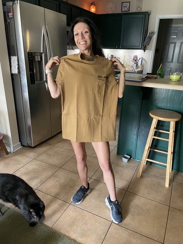 Customer photo review of Classic Pocket Tee - Caramel