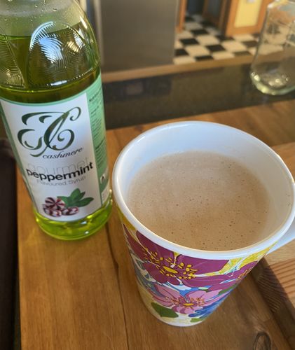 Customer photo review of Peppermint Coffee Syrup