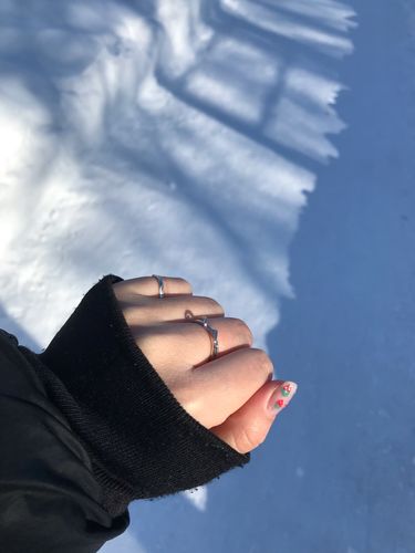 Customer photo review of Minimalistischer Ring der Lebenslinie