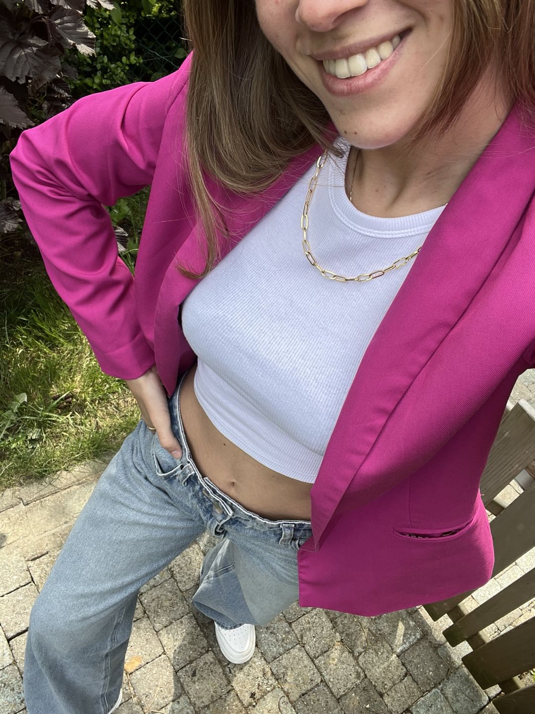 Customer photo review of Paperlink Eternity Necklace
