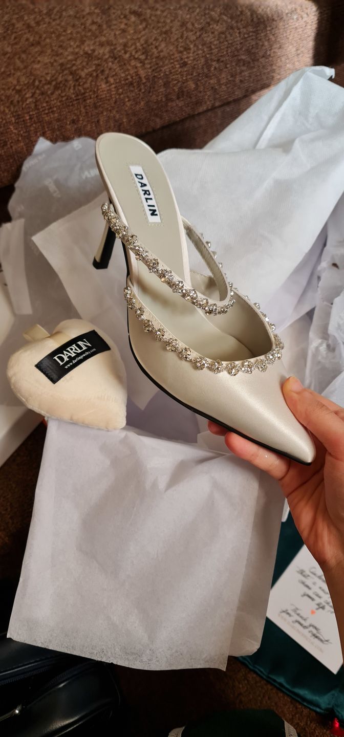 Customer photo review of WHITE DARLIN SATIN